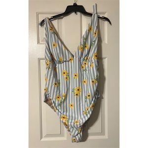 Old Navy Daisy Striped Swimsuit